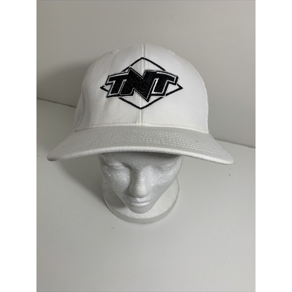 TNT turner Network Television White Mesh Trucker Cap Hat One Size Snapback - Picture 2 of 12